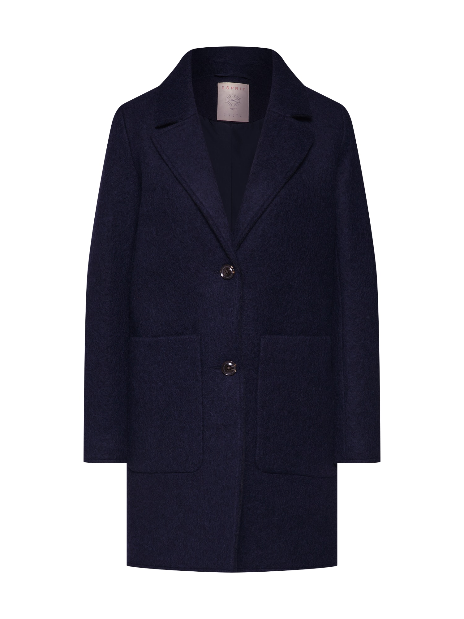EDC BY ESPRIT Přechodný kabát 'Knitted Wool'  námořnická modř