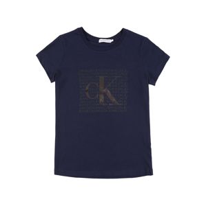 Calvin Klein Jeans Tričko 'IRIDESCENT LOGO SS T-SHIRT'  tmavě modrá