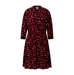 EDC BY ESPRIT Košilové šaty  černá / červená / bílá