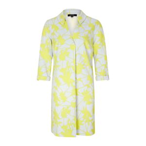 COMMA Košilové šaty  svítivě žlutá / bílá