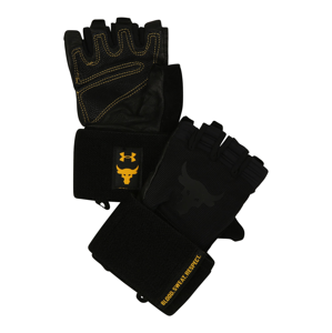 UNDER ARMOUR Sportovní rukavice 'Project Rock'  černá / žlutá