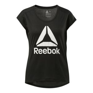REEBOK Funkční tričko 'Supremium 2.0'  černá / bílá
