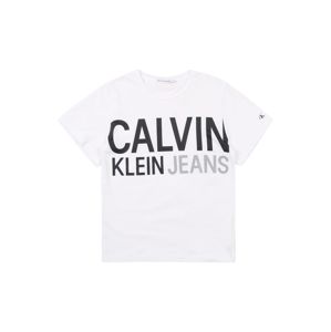 Calvin Klein Jeans Tričko 'STAMP LOGO SS T-SHIR'  bílá